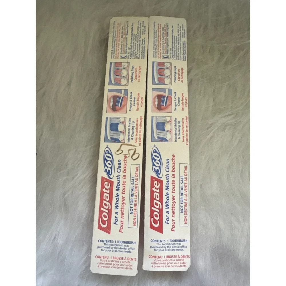 Colgate 360‎ Whole Mouth Clean Toothbrush Soft Bristles 2-Pack New Sealed